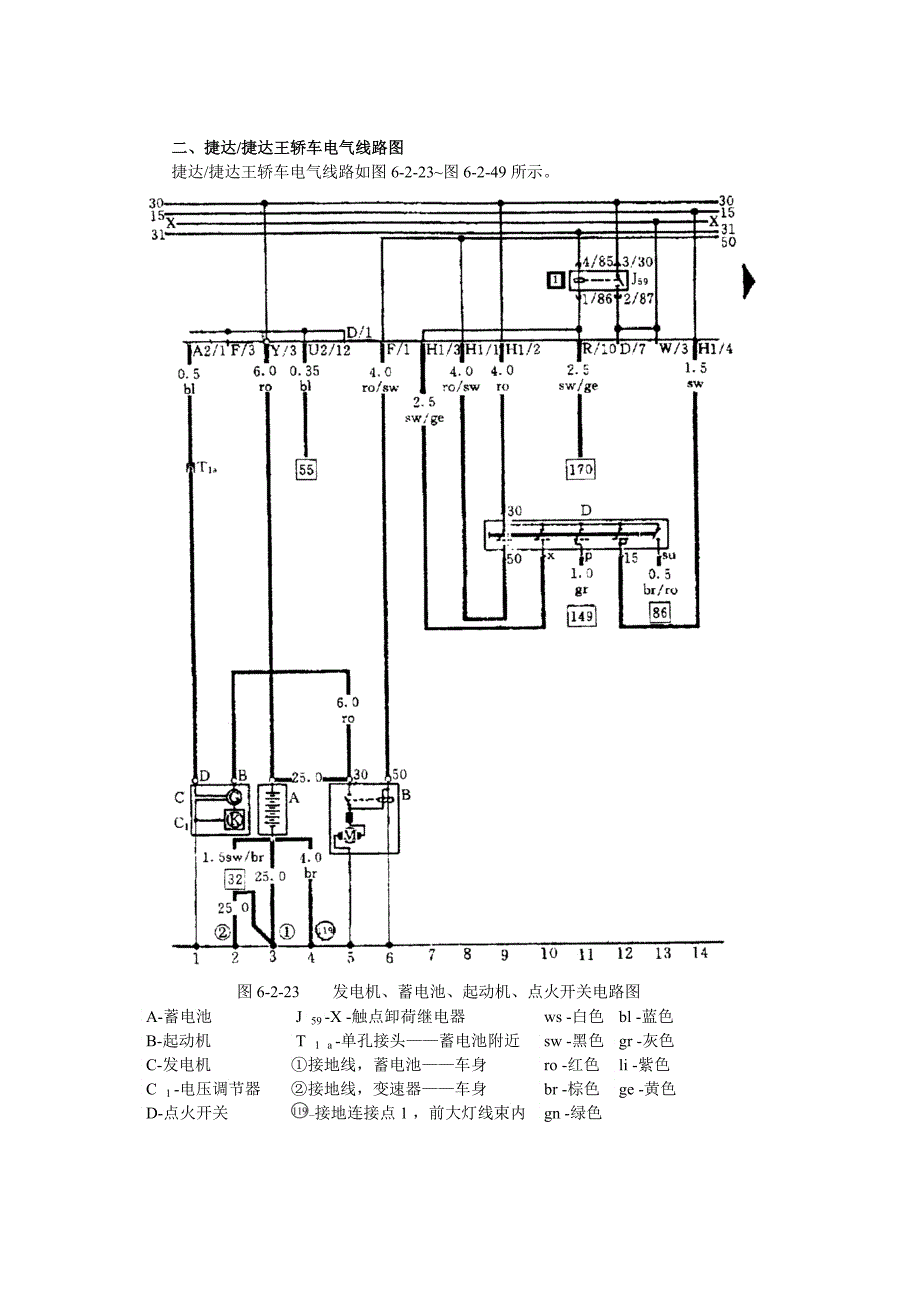 捷达电气元件位置与电路图_第1页
