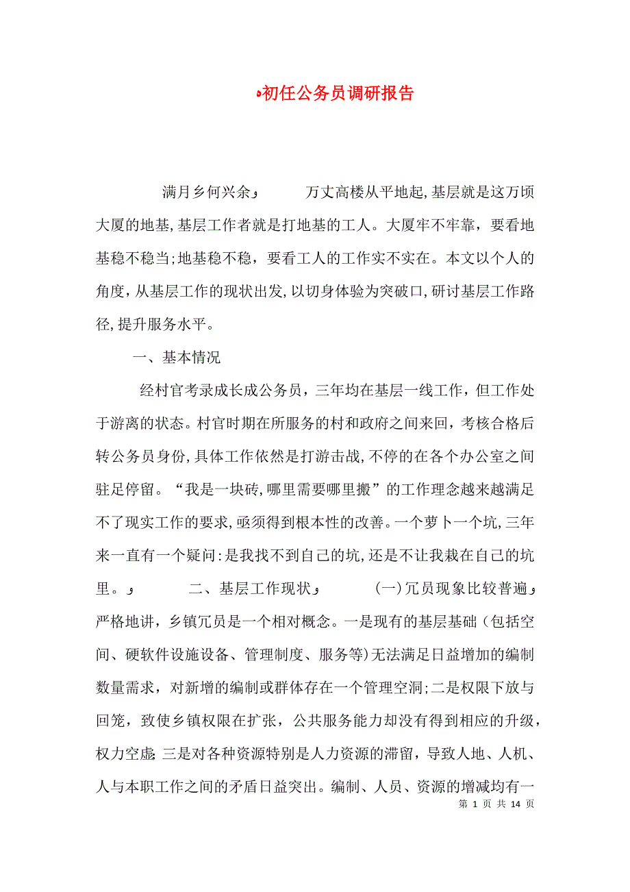 初任公务员调研报告_第1页