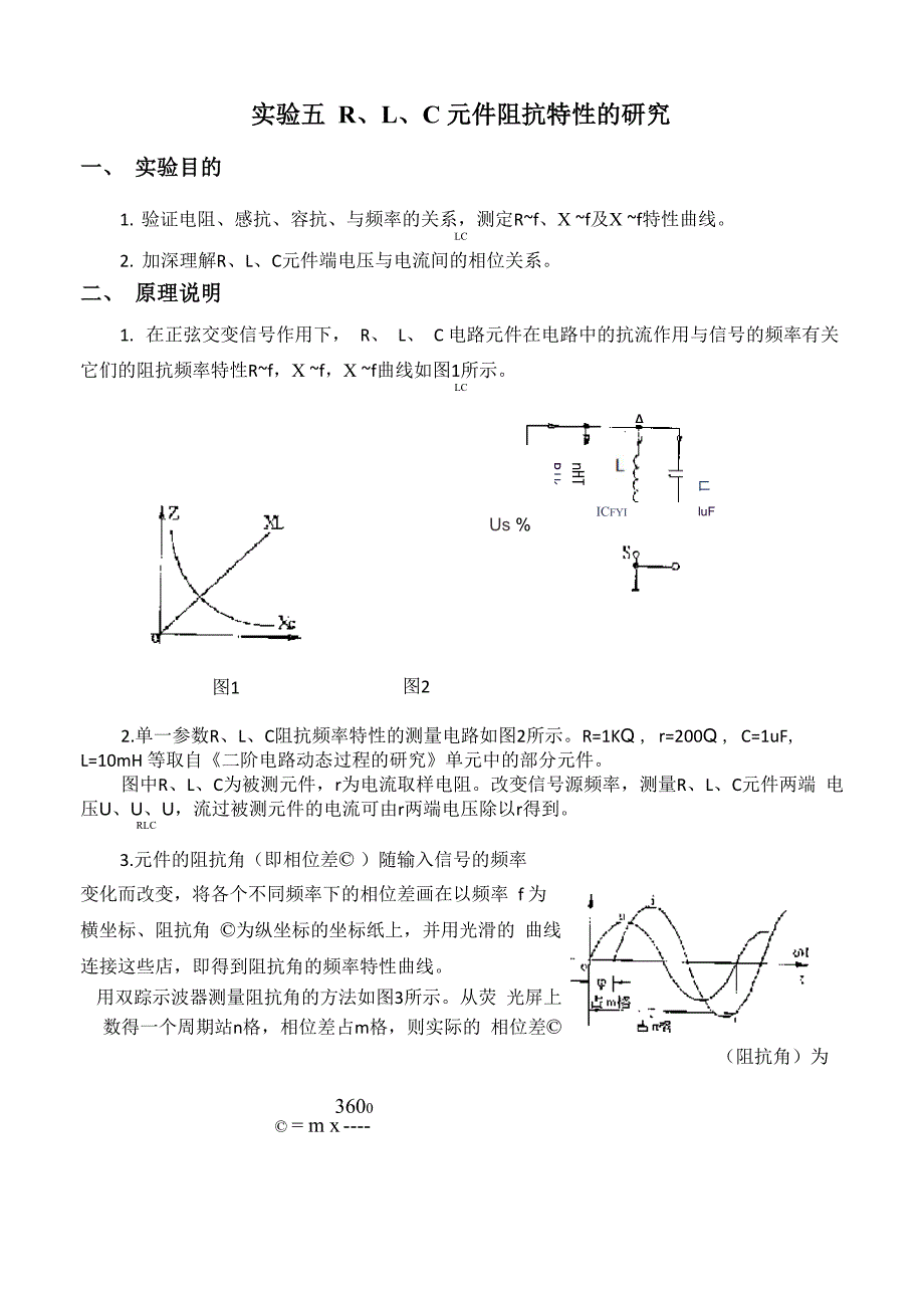 RLC阻抗特性测量_第1页